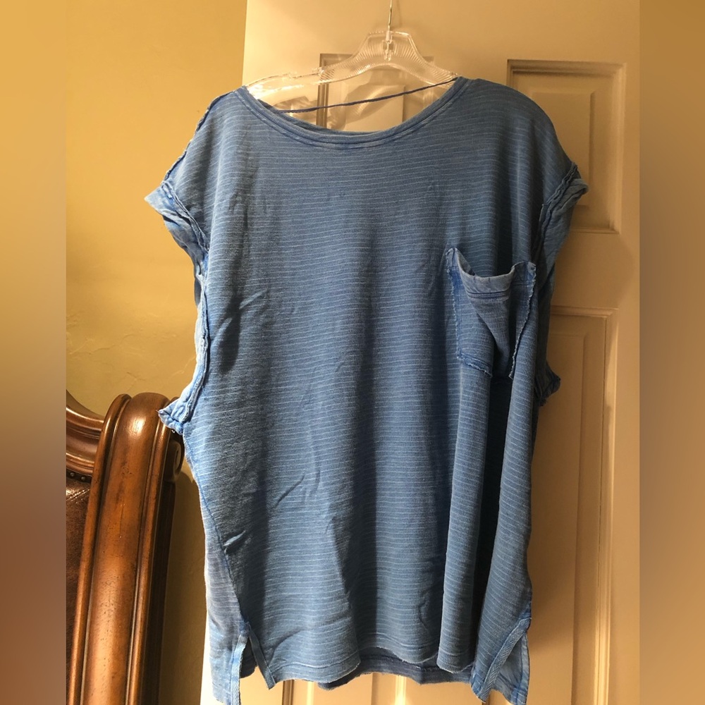 Free People (We the Free) Our Time blue oversized tee XL never worn
